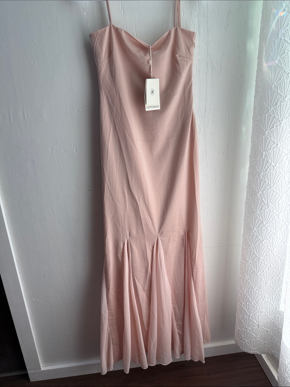 PepperMayo Blush Pink Slip Maxi Dress